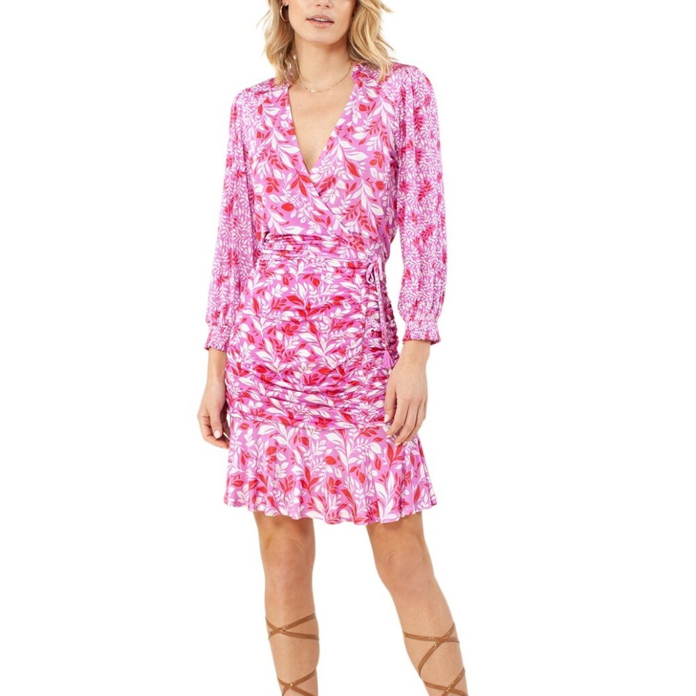 Hale Bob - Printed Shirred Dress - Size S - New with Tag